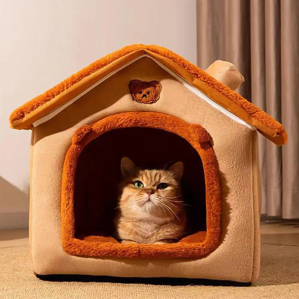 ARLIO™ Cozy Cave - Anti-Anxiety Pet House Bed for Dogs & Cats