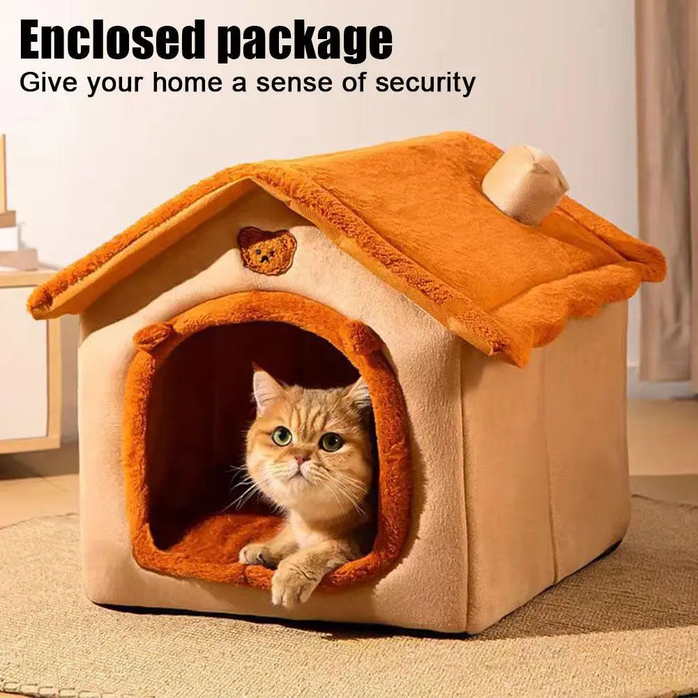 ARLIO™ Cozy Cave - Anti-Anxiety Pet House Bed for Dogs & Cats
