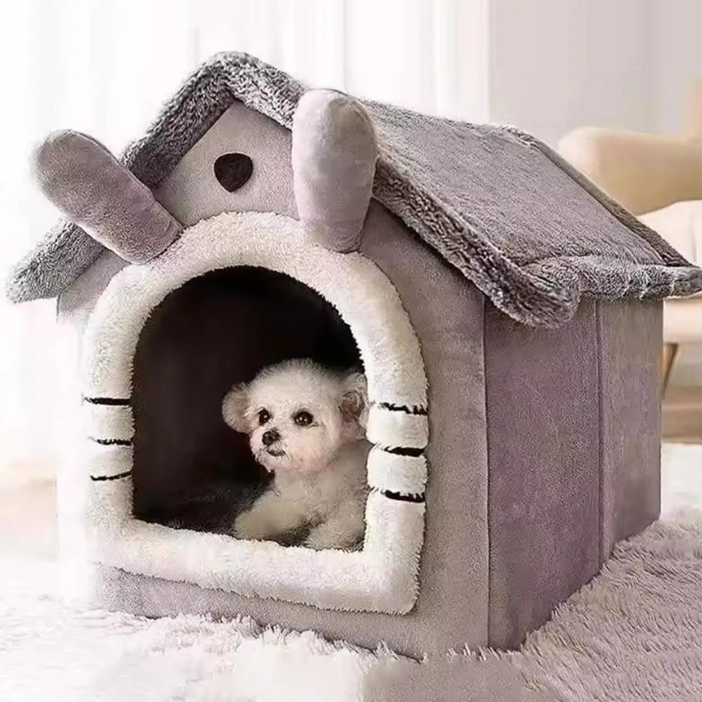 ARLIO™ Cozy Cave - Anti-Anxiety Pet House Bed for Dogs & Cats