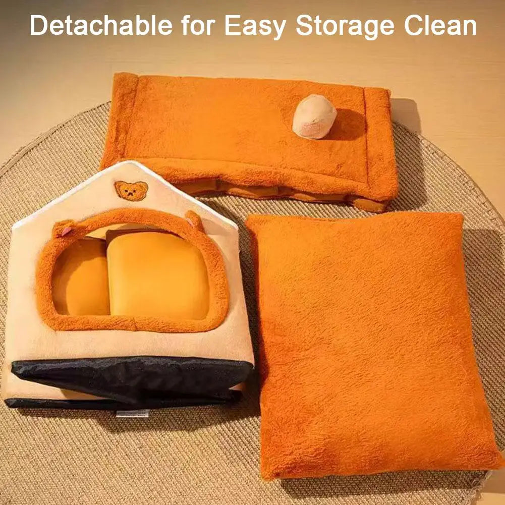ARLIO™ Cozy Cave - Anti-Anxiety Pet House Bed for Dogs & Cats