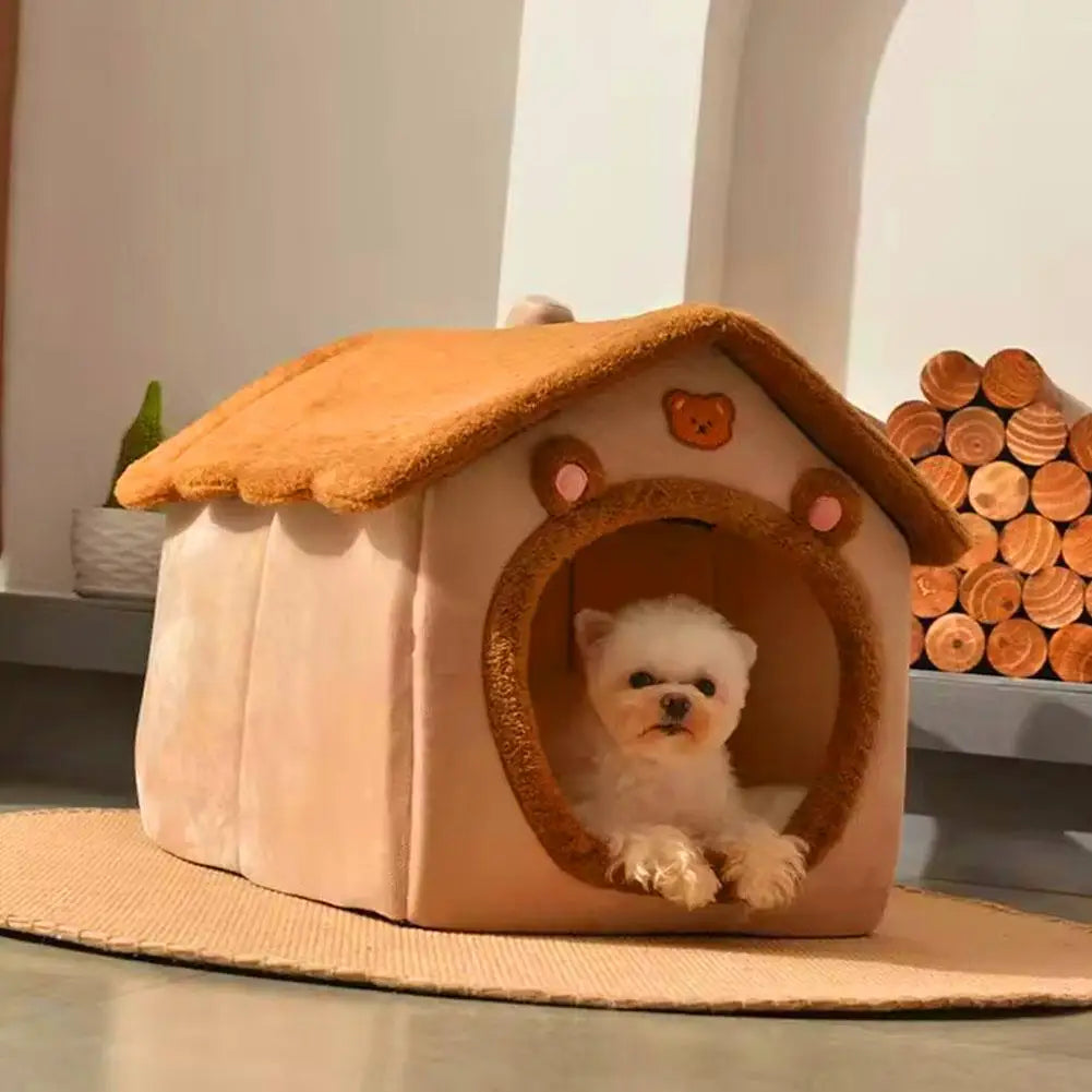 ARLIO™ Cozy Cave - Anti-Anxiety Pet House Bed for Dogs & Cats